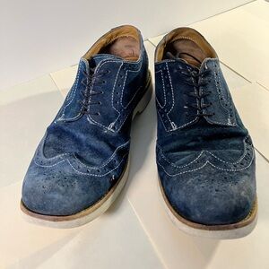 Sebago Dark Blue Suede Oxfords